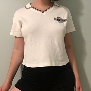 Harley Davidson | white Polo Top With Logo